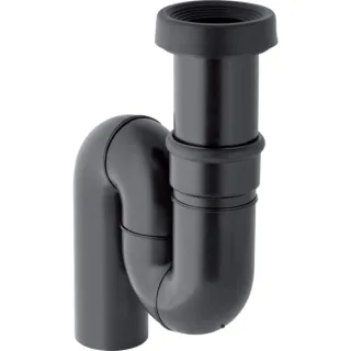 Geberit Ablauf für Hock-WC Abgang senkrecht schwarz in PE 167734161