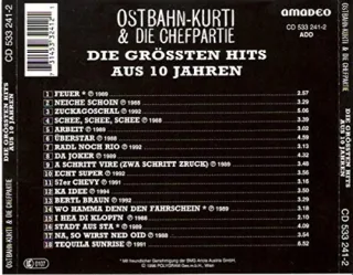 Die Grössten Hits aus 10 Jahre [Audio CD] Ostbahn Kurti & D. Chefpartie