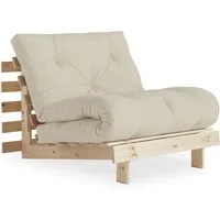 Karup Design Daybett Roots Sofa Bed, Schlafsofa, Bettfunktion, FSC®-Massivholz, B: 90 cm, Inkl. Futonmatratze. Made in Europe, minimalistisches Design