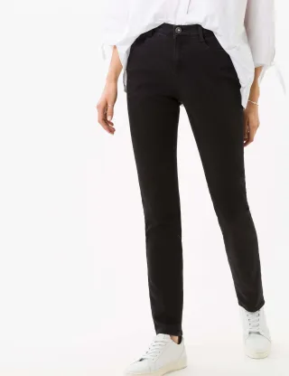 Brax Damen Five-Pocket-Hose Style CAROLA, denim schwarz, Gr. 36L