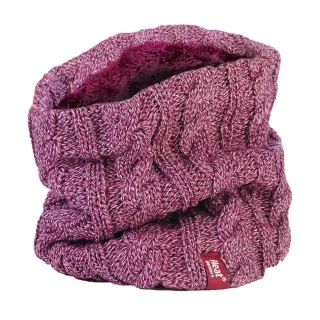 Wärmehalter - Ladies Thick Cable Knit Fleece Lined Neck Warmer