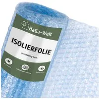 HaGa Schutzfolie LUFTPOLSTERFOLIE in 1,5m Br. (Meterware), (Zum Abdecken im Gewächshaus, Treibhaus bzw. Wintergarten, Windschutz), UV-Plus Winter-Isolier-Noppenfolie, UV beständig, Thermofolie