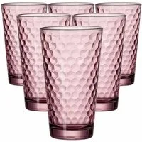 Ritzenhoff & Breker Longdrinkglas Favo Longdrinkgläser 400 ml 6er Set, 6-tlg., Glas
