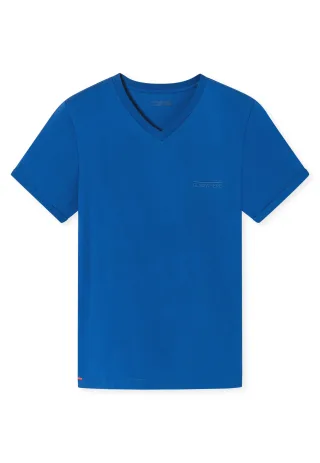 SCHIESSER - T-shirt V-Ausschnitt indigo - Gr. - 50