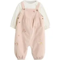 Next Body & Hose Baby Cord-Latzhose und Langarm-Bodysuit im 2er-Set (2-tlg)