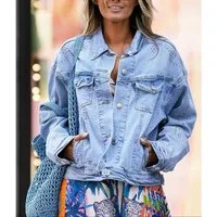 Miss Goodlife Jeansjacke Miss Goodlife MG15733 Jeansjacke „Studs Line“, Light Blue