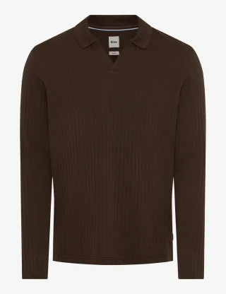 Brax Herren Polo Style PRINCETON chocolate, dunkelbraun, Gr. L