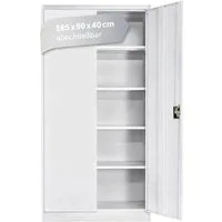 LagerZwei Aktenschrank Stahlschrank 185x90x40 cm (1-St) abschließbar