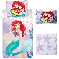 Disney Wendebettwäsche Disney Ariel Meerjungfrau Bettwäsche Set 140x200 cm 100% Baumwolle, Renforce, 2 teilig, Wendbar mit 2 Motiven