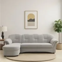 DOMO collection Ecksofa FLORES Schlafsofa, 233x142x86 cm, L-Form, whlw. mit Bettfunktion, whlw. mit Federkern