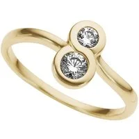 Firetti Fingerring Schmuck Geschenk Gold 333 Damenring Goldring Infinity Schleife, mit Zirkonia (synth)