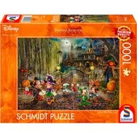 Schmidt Spiele Puzzle Disney, Mickey & Minnie Halloween Fun von Thomas Kinkade, 1000 Puzzleteile, Made in Germany