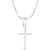 NAHLE Kette mit Anhänger Kreuz Silberkette Kreuz Kette (inkl. Schmuckbox), 925 Silber