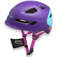 KED Kinderfahrradhelm POP Kinderhelm, Leicht Mit 8 Belüftungsöffnungen, MIPS Schutz, LED-Rücklicht