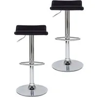 dibea Barhocker 2er Set, 360° drehbar bis 130 kg (2er Set), stufenlos höhenverstellbar, Fußablage