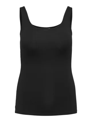 ONLY CARMAKOMA - CARTIME TANK TOP JRS Black - Gr. - 44