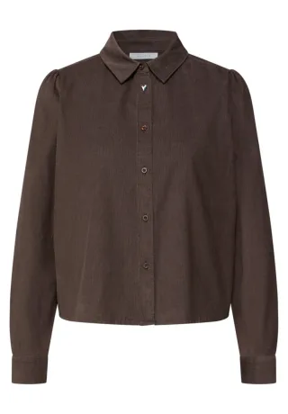 Street One - Cord Hemdbluse braun - Gr. - 38