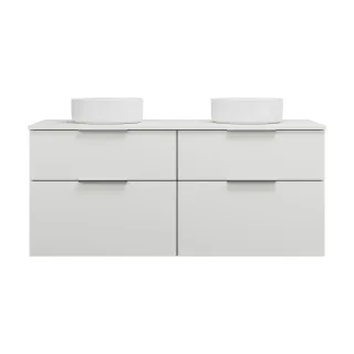Burgbad Keramik Waschtisch-Set Eqio Weiß Hochglanz/Alpinweiss, SGUO140F2009C0001 SGUO140F2009C0001