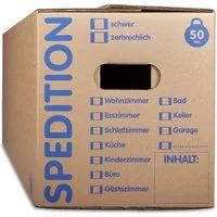 KK Verpackungen Aufbewahrungsbox (Spar-Set, 15 St., 15er-Set), Mehrweg-Umzugskisten 2-wellig Umzugskiste Speditionsqualität 50kg