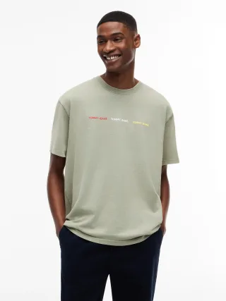Tommy Jeans (PVH Group) - TJM REG TJ REPEAT SS TEE Spring Olive - Gr. - M