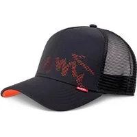 Djinns Trucker Cap Djinns HFT Cap Burned Spots black/orange (Basecap, Basecap, Meshcap, Trucker Kappe) Lochmuster der Frontansicht