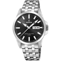 Festina Quarzuhr F20357/4, Armbanduhr, Herrenuhr, Damenuhr, Edelstahlarmband, bis 10 bar wasserd.