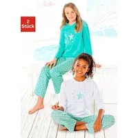 petite fleur Pyjama (Set, 4 tlg., 2 Stück) in langer Form mit Sternen Print