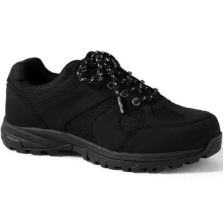 Trekking-Schuhe für Herren, Herren, size: regular, Schwarz, Leder, by Lands' End