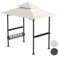 Clanmacy Grillpavillon Grillpavillon 238 x 148 x 250 cm, mit Doppeldach & Ablagen