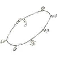 Vivance Fußkette 925 Sterling Silber rhodiniert maritime Motive