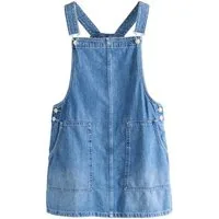 Next Jeanskleid Mini-Latzkleid aus Denim (1-tlg)
