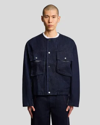Kontrast Überprüfung Jeansjacke