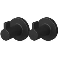 Lenz Handtuchhaken HYGGE, Badezimmer, (Packung, 2-St., 2 Stk), NERO