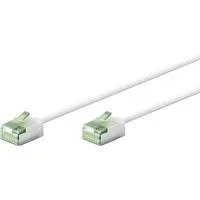 Ultraflexibles Cat.8.1 Patchkabel slim, U/FTP weiß, 5 Meter, extrakurze Stecker