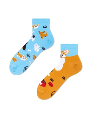 many mornings - Socken - Playful Dog blau/braun - Gr. - 46