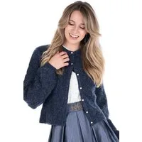 Madame Marie Trachtenstrickjacke Trachten Strickjacke - AVENARA - tinte, seidenweiß