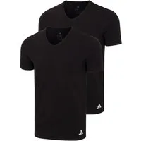 adidas Sportswear T-Shirt Active Flex Cotton (2er Pack) V-Ausschnitt, Kurzarm, bequem, elastisch