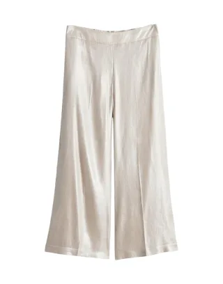 someday - Culotte mit weitem Bein und hohem Bund beige - Gr. - 42