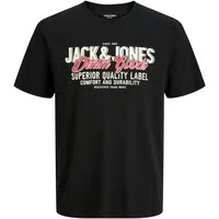 Jack & Jones Rundhalsshirt Jack&Jones T-Shirt XXL schwarz großer Logoprint