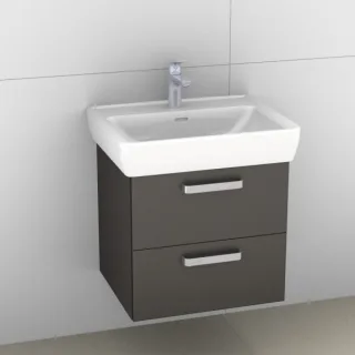 Artiqua 415 Waschtischunterschrank für Pro A 818952 Stahlgrau Metallic, 415-WU2L-L27-7141-88 415-WU2L-L27-7141-88