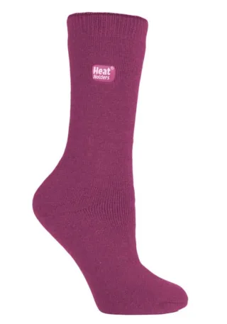 Heat Holders Lite - Dünne Winter-Thermosocken für Damen in einfarbigen Farben - Deep Fuchsia