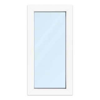 Fenster 50x100 cm, Kunststoff Profil aluplast IDEAL® 4000, Weiß, 500x1000 mm, einteilig festverglast, 2-fach Verglasung, individuell konfigurieren