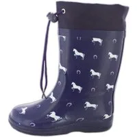 Beck Gummistiefel Horses Gummistiefel (bis Gr. 38 verfügbar, schmale Passform, trockene Füße für alle Pferdefans) mit herausnehmbarer Innensohle, weicher flexibler Naturkautschuk