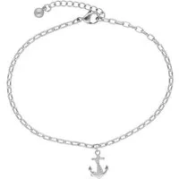 Firetti Fußkette Schmuck Geschenk Körperschmuck Maritim Anhänger Anker+Seil Ankerkette