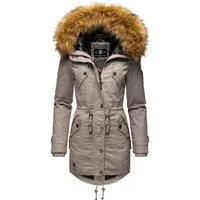 Marikoo Wintermantel La Viva Prc stylischer Winterparka mit abnehmbarem Kunstfell