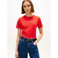 Tommy Hilfiger Kurzarmshirt REG CORP LOGO C-NK SS Baumwolle
