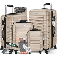 KESSER Kofferset, 4 Rollen, (4 tlg), 4tlg. Hartschalenkofferset Hartschalenkoffer Reisekoffer Set