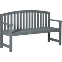 MC Star Gartenbank 2-Sitzer Gartenbank Holz, wetterfest Sitzbank, Gartenmöbel (mit Rückenlehnen, 240 kg belastbar 143 x 51 x 85 cm, Grau)