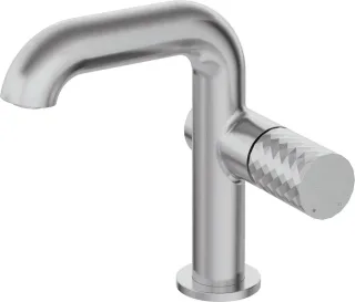 Neuesbad Serie 600 Hexa Waschtischarmatur mit geradem Auslauf ohne Ablaufgarnitur, edelstahl gebürst NB1DEBHS_F24M1