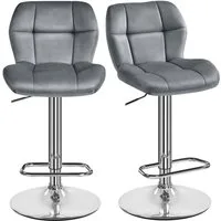 Yaheetech Barhocker 360° Drehbare Hocker mit Fußstütze (2 St), 1/2/4/6er-Set Barstühle Küchenstühle Bistrohocker höhenverstellbar